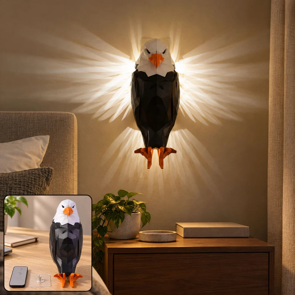 Eagle Shaped LED Ambient Wall Light with Remote and Magnetic Holder