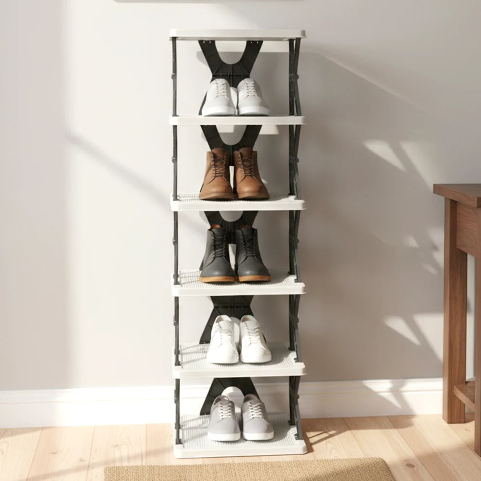 6 Layer Shoe Rack Stand – Space Saving Rectangle Organizer
