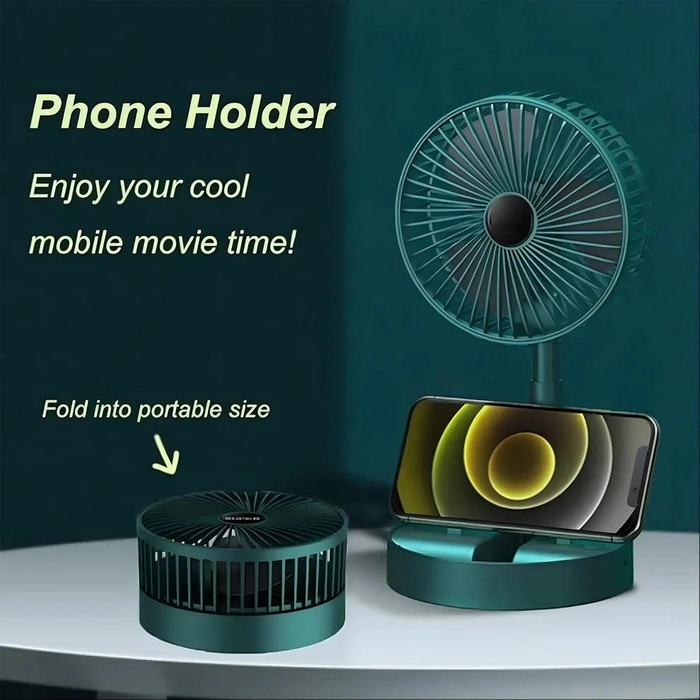 Portable Desktop Fan – Adjustable, Silent, Foldable