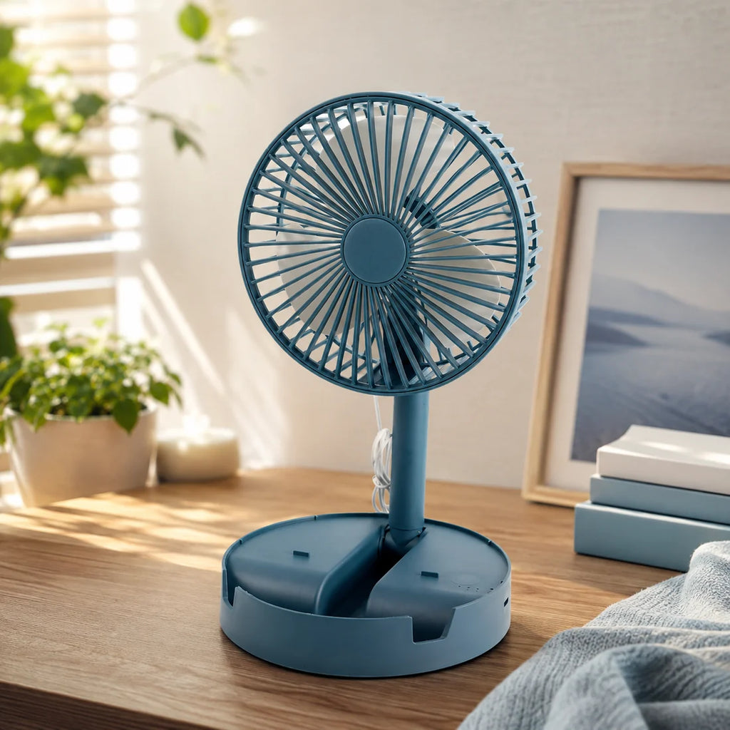 Portable Desktop Fan – Adjustable, Silent, Foldable