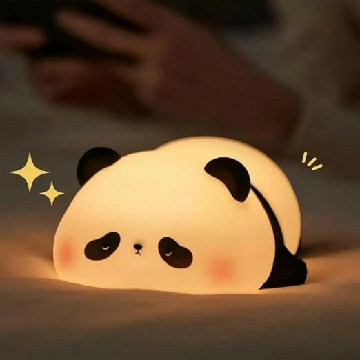 Cute Panda Silicone LED Night Lamp | USB Rechargeable Touch Bedside Light