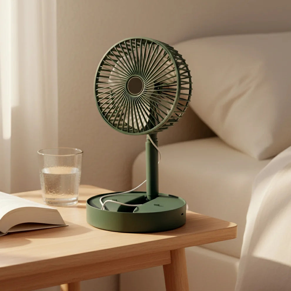 Foldable Mini USB Desk Fan – Adjustable & Quiet Cooling