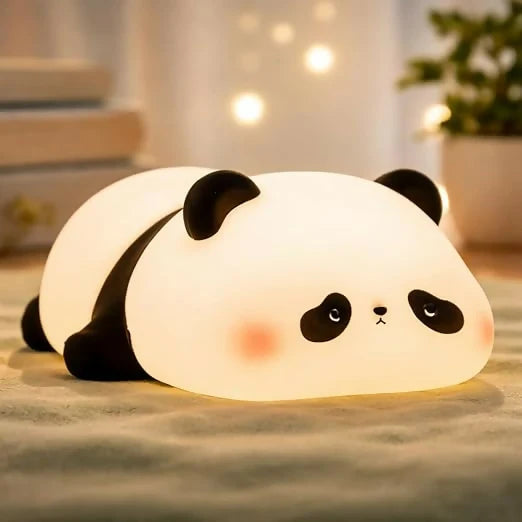 Cute Panda Silicone LED Night Lamp | USB Rechargeable Touch Bedside Light